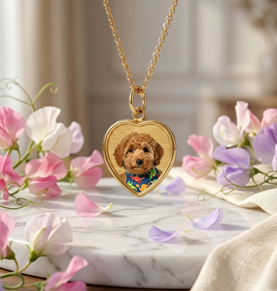 Mini Heart Photo Pendant – Personalized Pet Keepsake