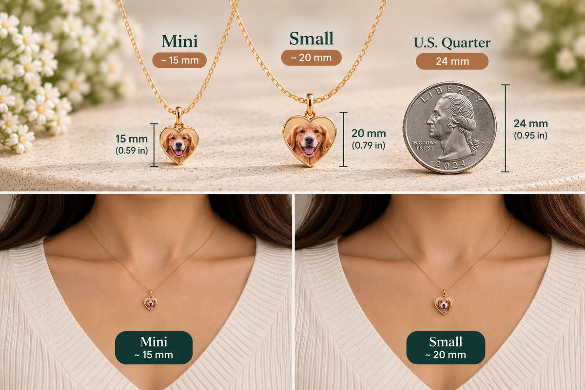 Small Rectangle Photo Pendant – Personalized Pet Keepsake