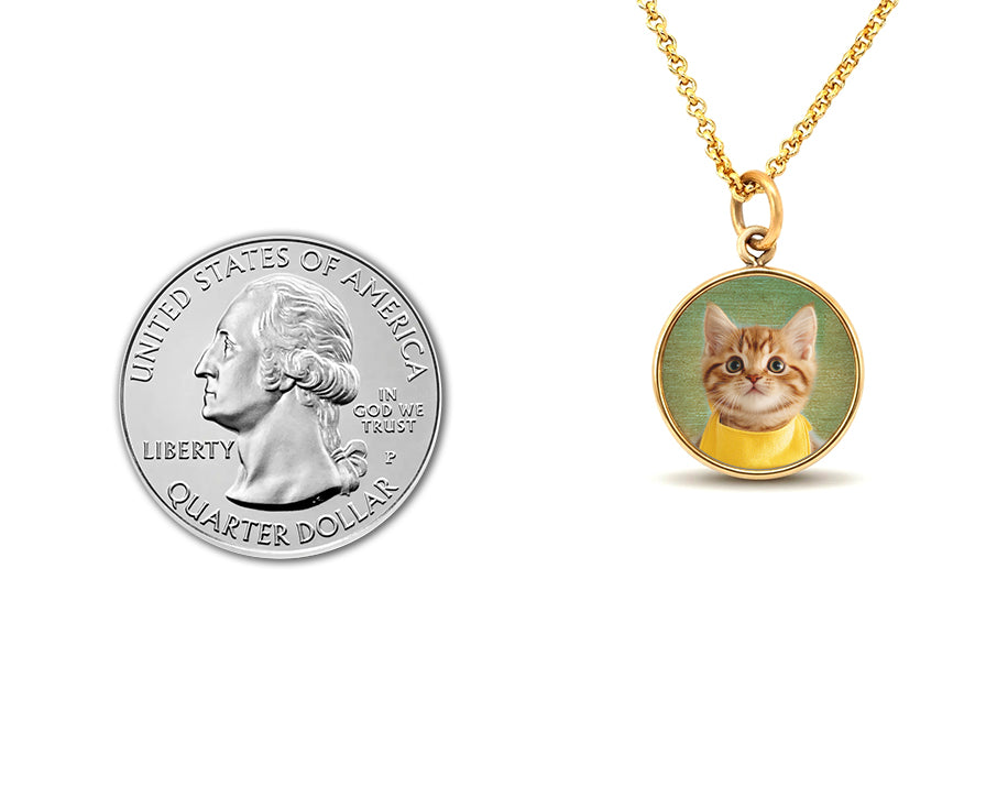 Mini Round Photo Pendant – Personalized Pet Keepsake