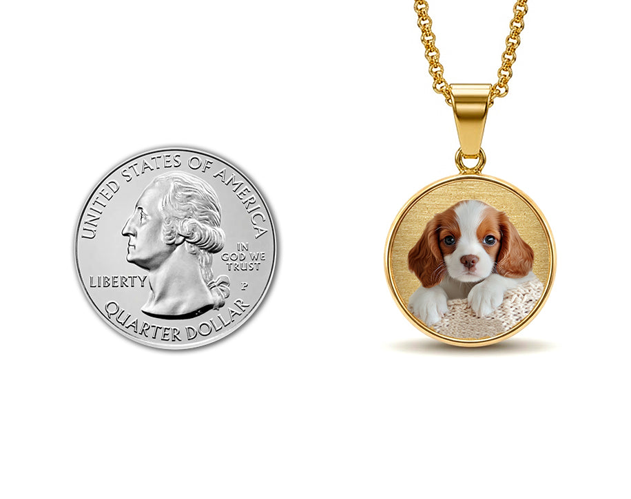 Small Round Photo Pendant – Personalized Pet Keepsake