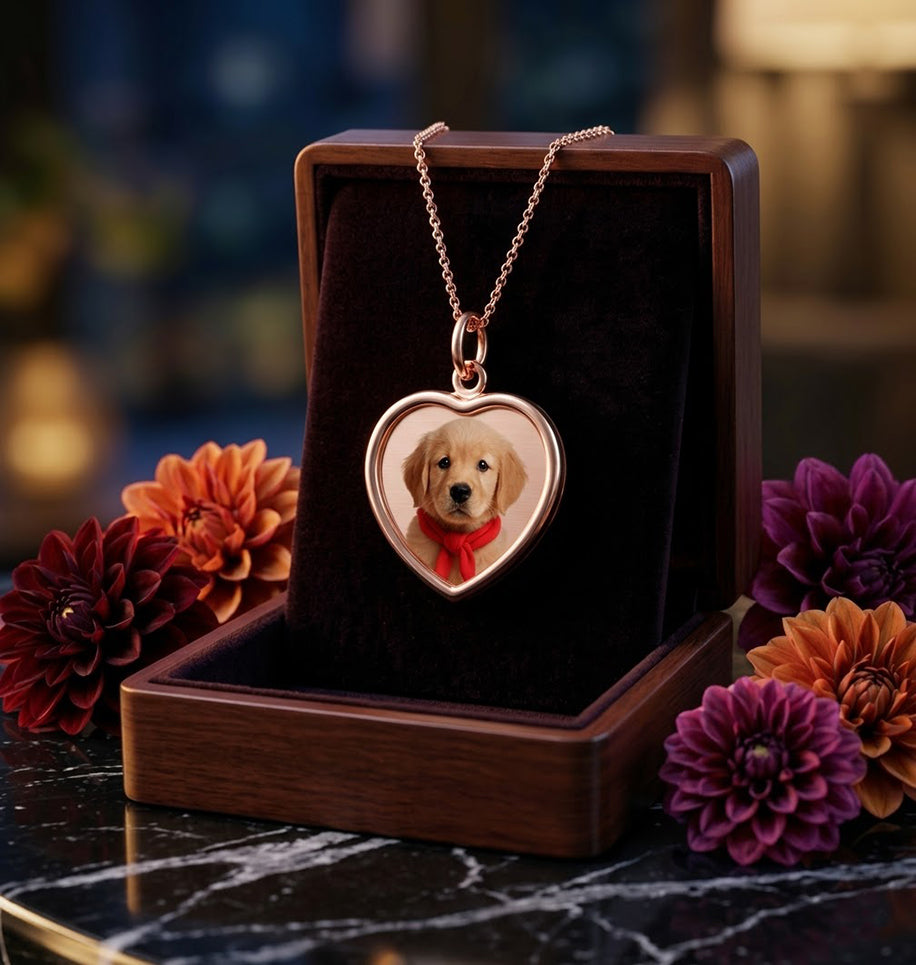 Mini Heart Photo Pendant – Personalized Pet Keepsake