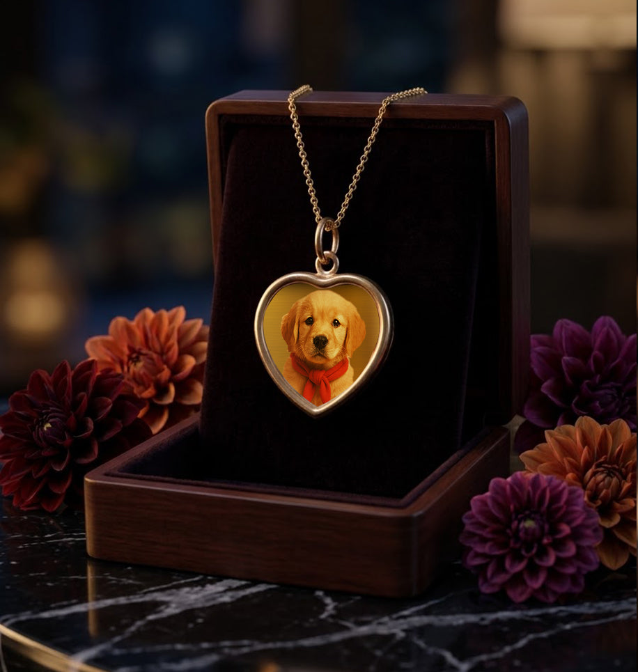 Mini Heart Photo Pendant – Personalized Pet Keepsake